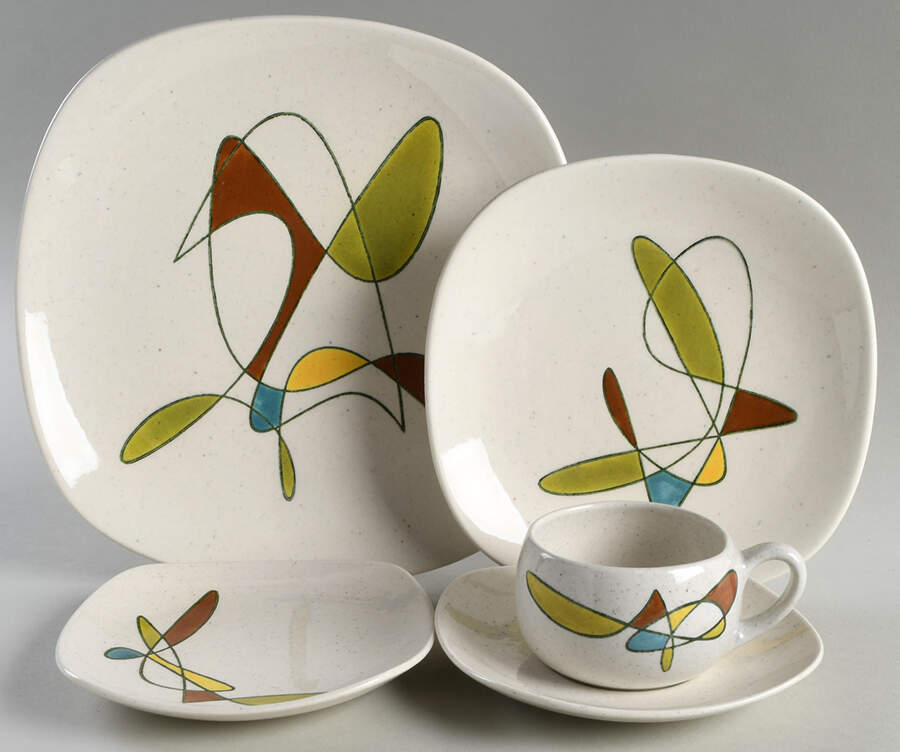 California Free Form 5 Piece Place Setting by Metlox - Poppytrail - Vernon-1