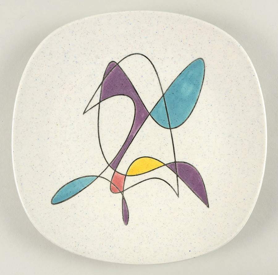 California Free Form Luncheon Plate by Metlox - Poppytrail - Vernon-1