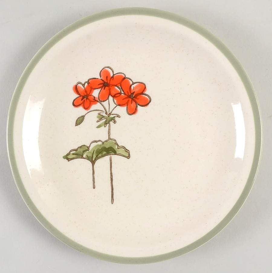California Geranium Bread & Butter Plate by Metlox - Poppytrail - Vernon-1