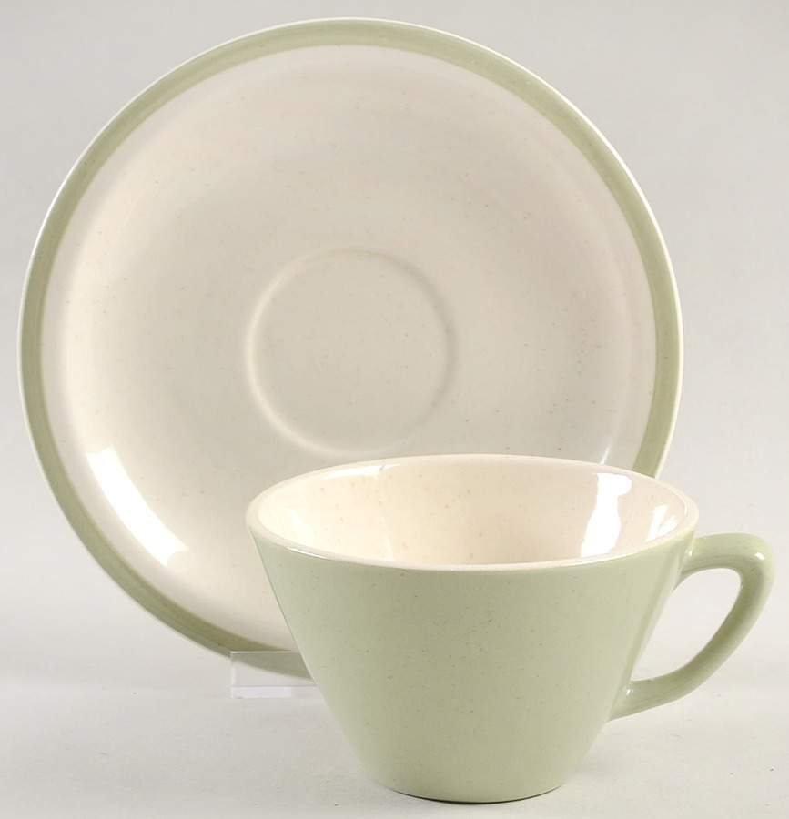 California Geranium Flat Cup & Saucer Set by Metlox - Poppytrail - Vernon-1