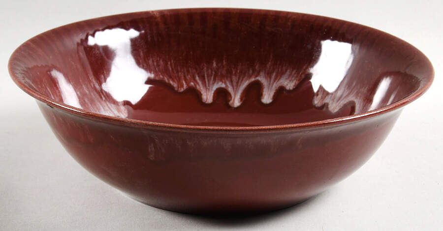 California Heritage Brown 8" Round Vegetable Bowl by Metlox - Poppytrail - Vernon-1