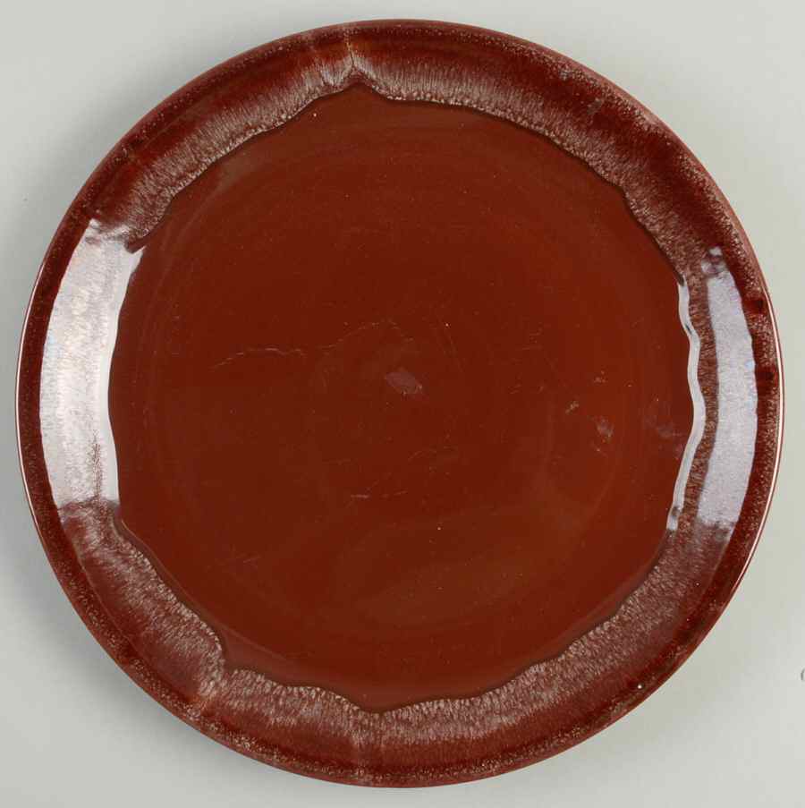 California Heritage Brown 13" Chop Plate (Round Platter) by Metlox - Poppytrail - Vernon-1