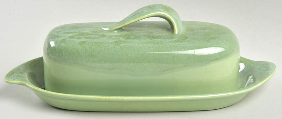 California Heritage Green 1/4 Lb Covered Butter by Metlox - Poppytrail - Vernon-1