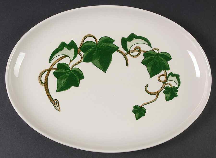 California Ivy 11" Oval Serving Platter by Metlox - Poppytrail - Vernon-1