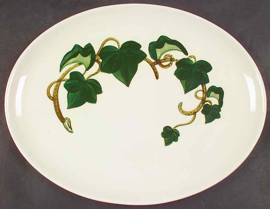 California Ivy 13" Oval Serving Platter by Metlox - Poppytrail - Vernon-1