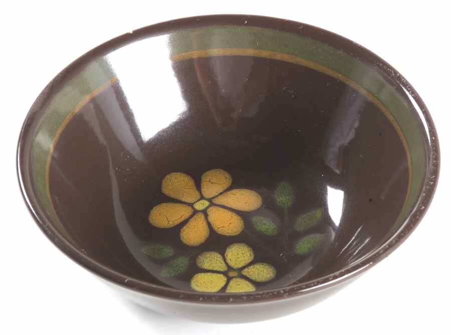 Calypso Brown Coupe Cereal Bowl by Metlox - Poppytrail - Vernon-1