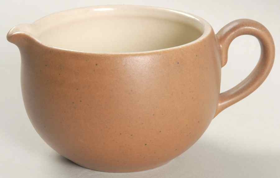 Calico Brown Yellow (Floral) Creamer by Metlox - Poppytrail - Vernon-1