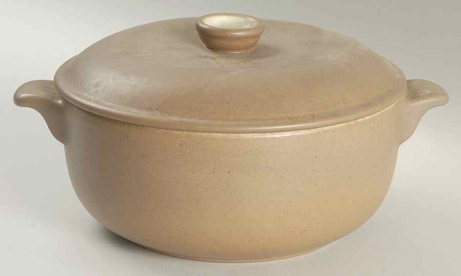 Calico Brown Yellow (Floral) 1 Qt Round Covered Casserole by Metlox - Poppytrail - Vernon-1