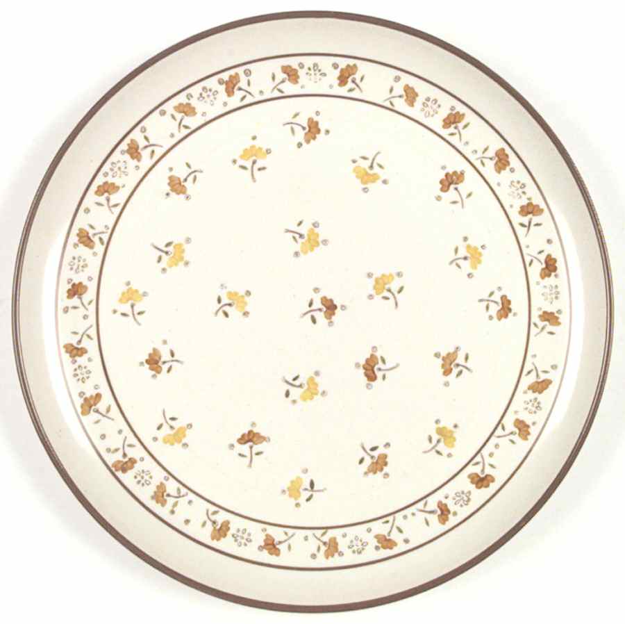 Calico Brown Yellow (Floral) Dinner Plate by Metlox - Poppytrail - Vernon-1
