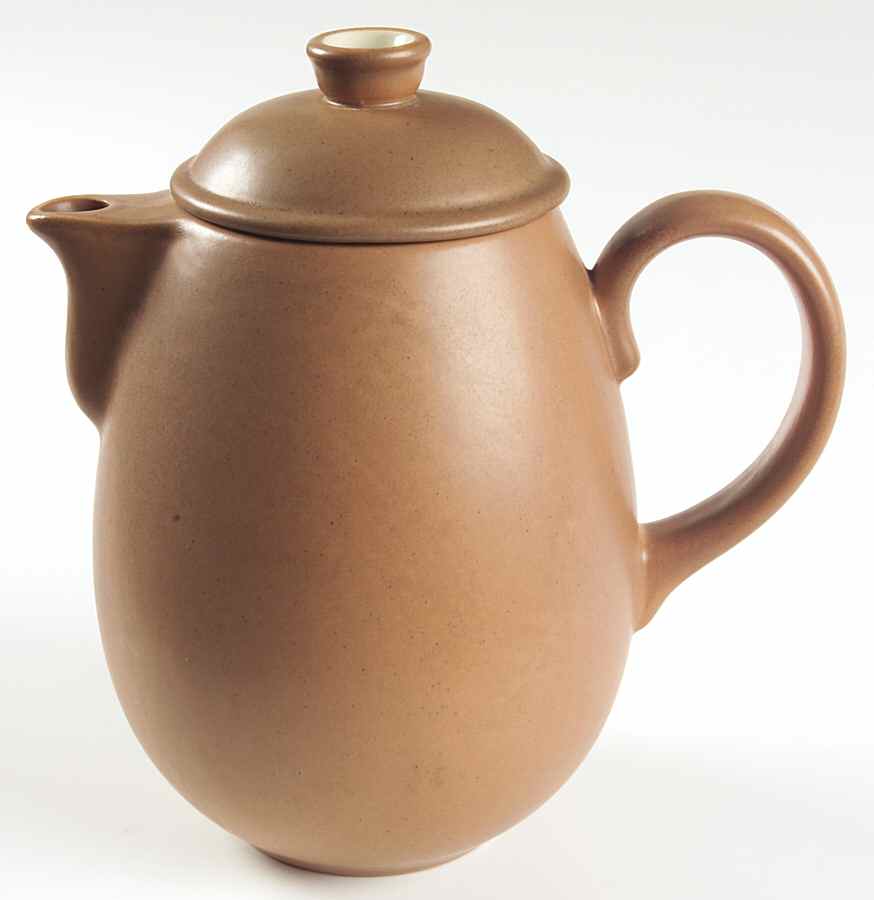 Calico Brown Yellow (Floral) Coffee Pot & Lid by Metlox - Poppytrail - Vernon-1
