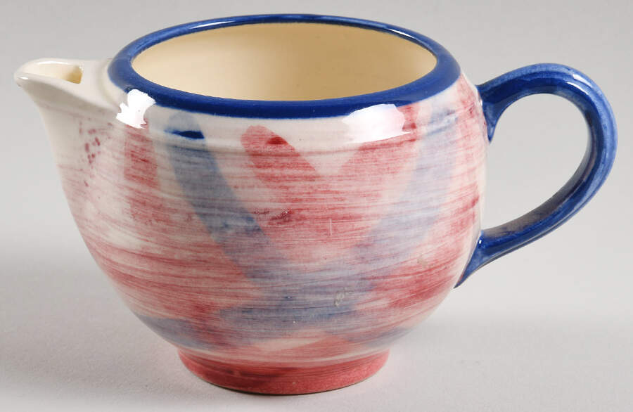 Calico Pink Blue (Plaid) Creamer No Lid by Metlox - Poppytrail - Vernon-1
