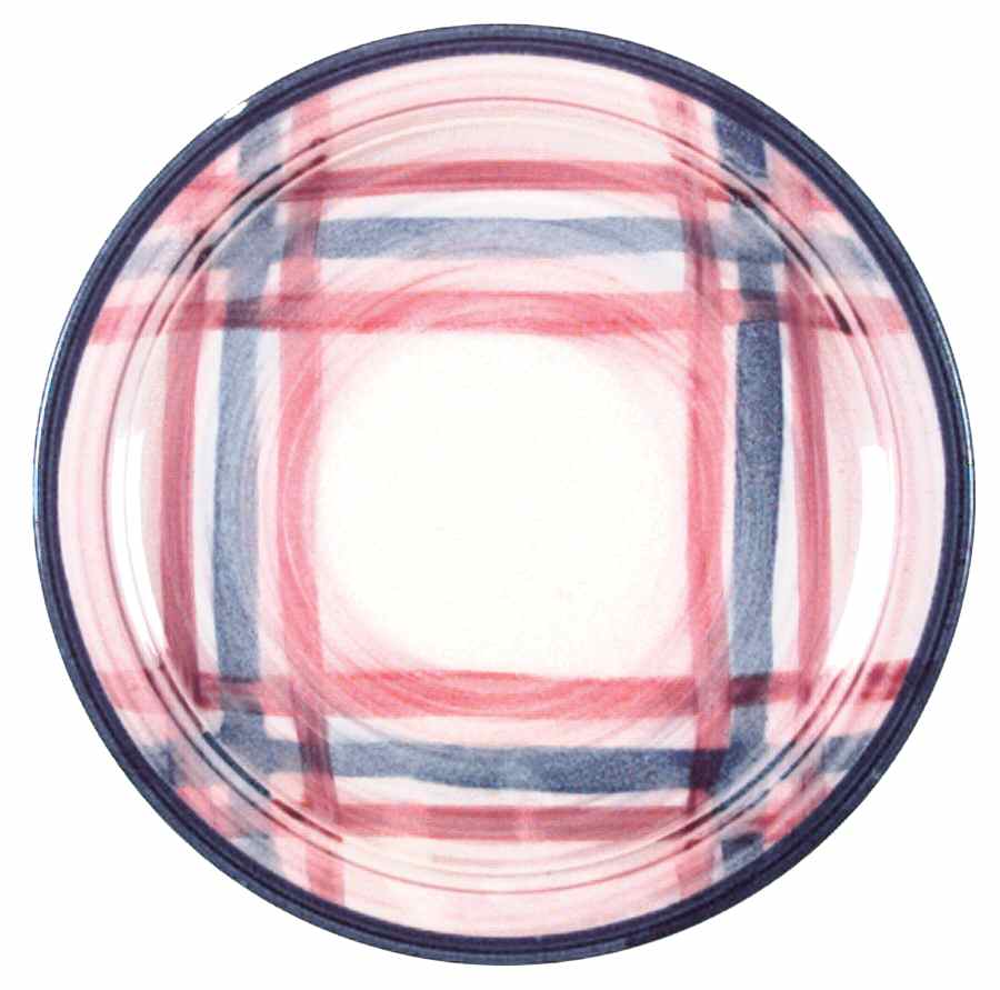 Calico Pink Blue (Plaid) Dinner Plate by Metlox - Poppytrail - Vernon-1