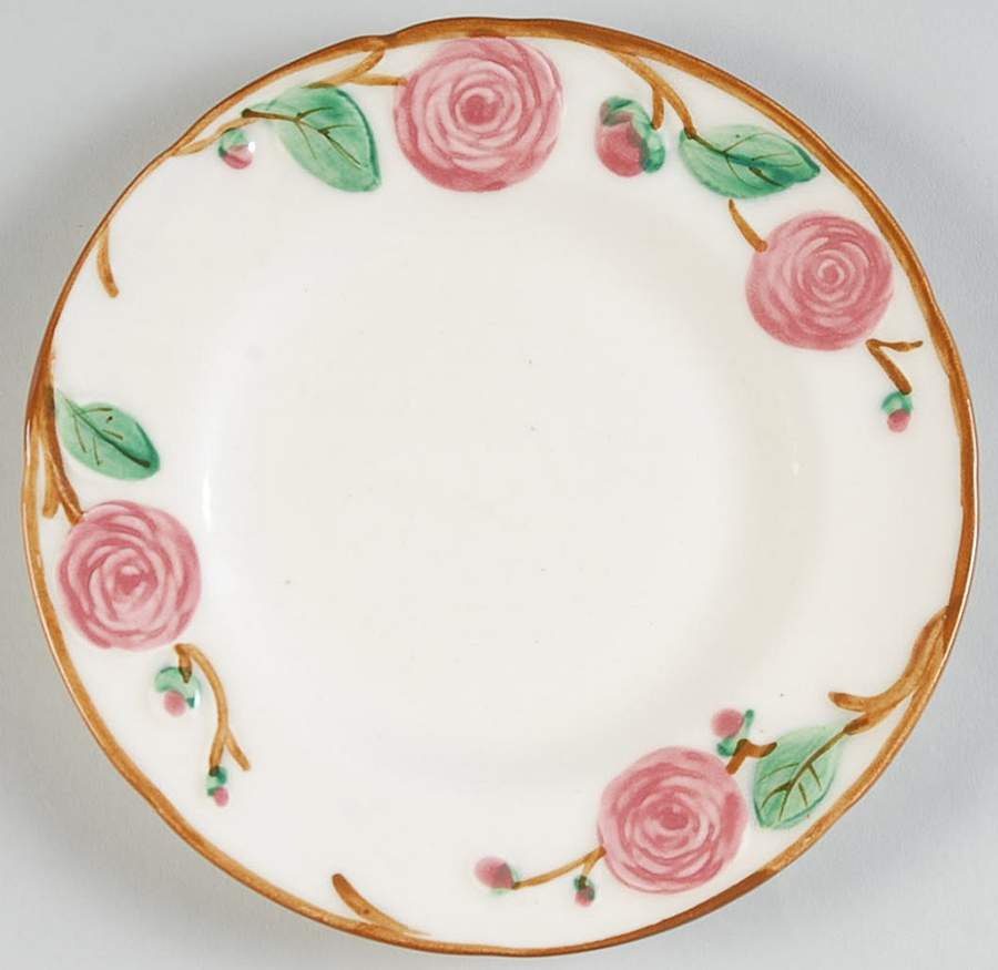 Camellia (Brown Trim) Bread & Butter Plate by Metlox - Poppytrail - Vernon-1