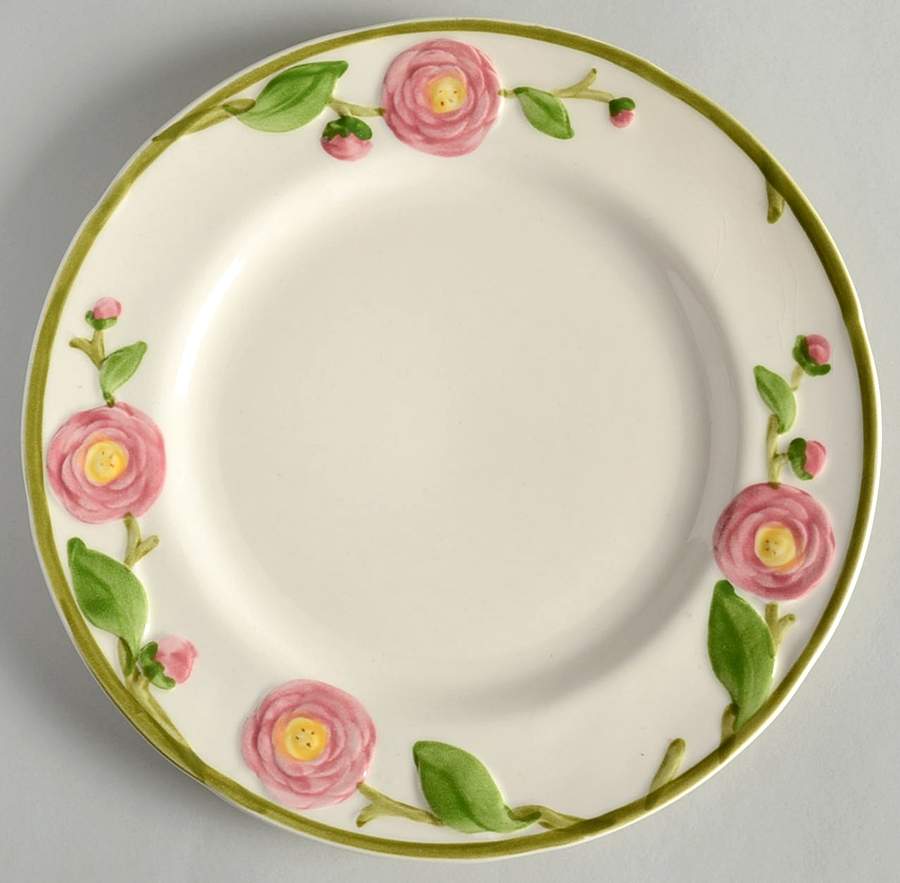 Camellia (Green Trim) Luncheon Plate by Metlox - Poppytrail - Vernon-1