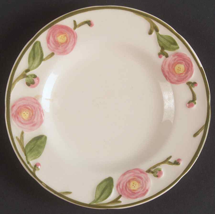 Camellia (Green Trim) Bread & Butter Plate by Metlox - Poppytrail - Vernon-1