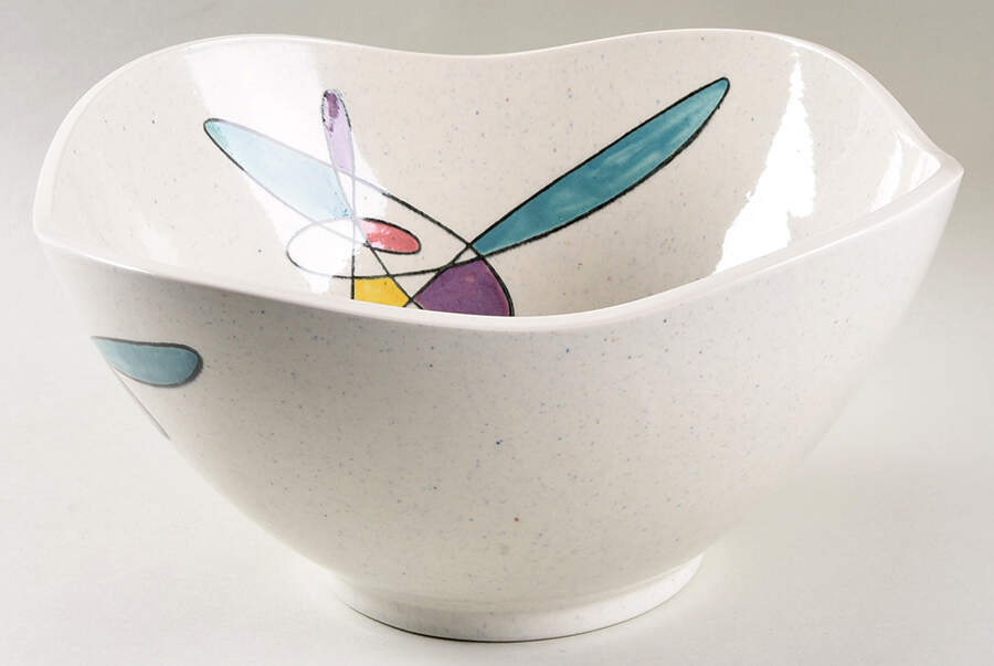 California Mobile 12" Large Salad Serving Bowl by Metlox - Poppytrail - Vernon-1