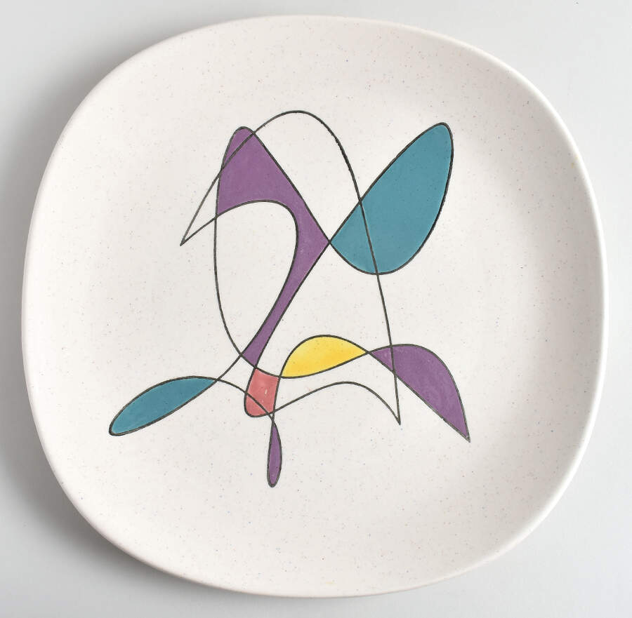 California Mobile 12" Chop Plate (Round Platter) by Metlox - Poppytrail - Vernon-1