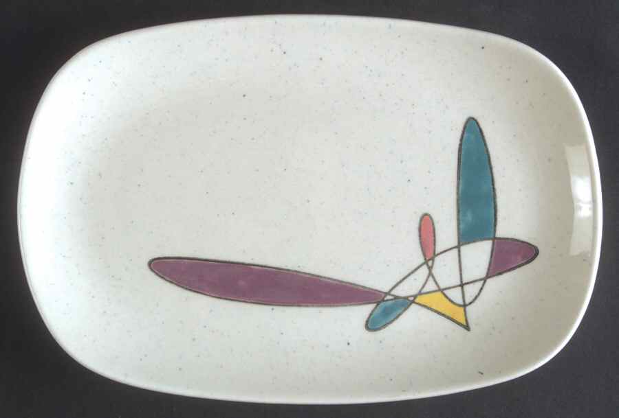 California Mobile 9" Oval Serving Platter by Metlox - Poppytrail - Vernon-1