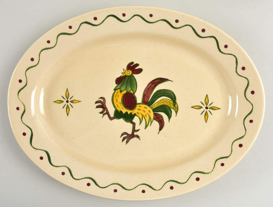 California Provincial 13" Oval Serving Platter by Metlox - Poppytrail - Vernon-1