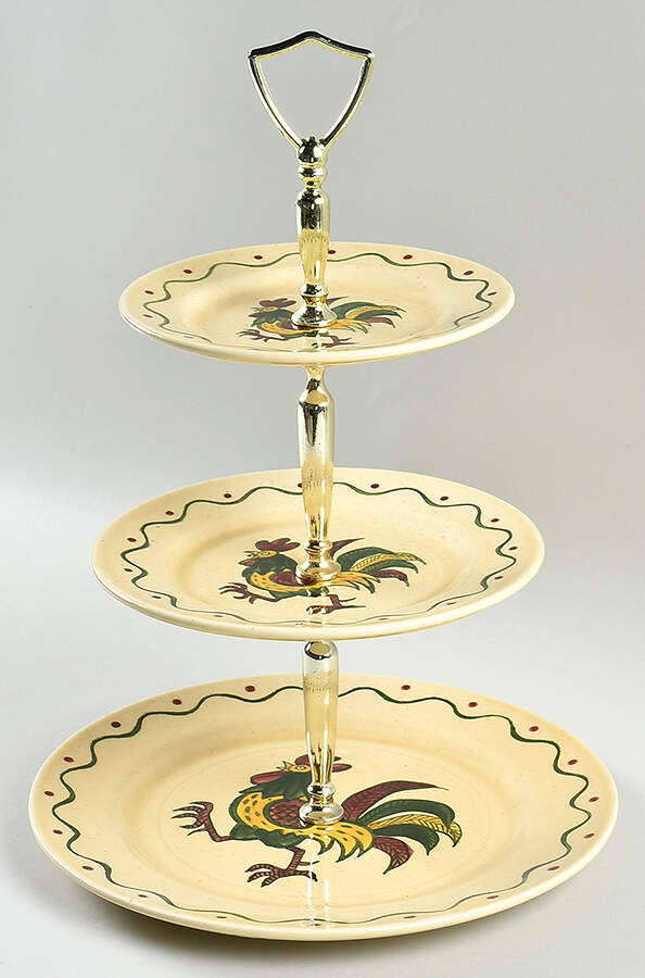 California Provincial 3 Tiered Serving Tray (DPM2,SPM2,BBM2) by Metlox - Poppytrail - Vernon-1
