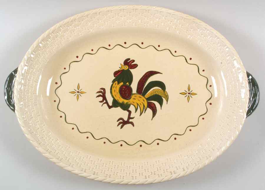 California Provincial 22" Oval Serving Platter by Metlox - Poppytrail - Vernon-1