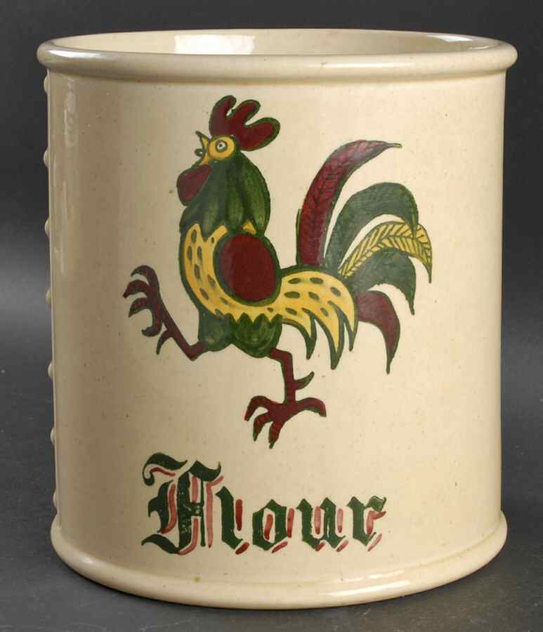 California Provincial Flour Canister No Wood Lid by Metlox - Poppytrail - Vernon-1