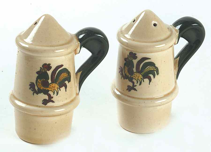 California Provincial Condiment Set, Salt & Pepper Set by Metlox - Poppytrail - Vernon-1
