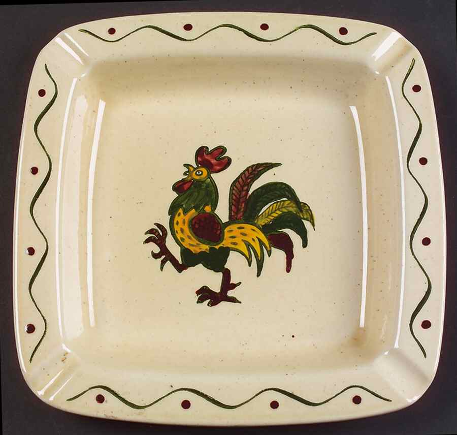 California Provincial 8" Square Ashtray by Metlox - Poppytrail - Vernon-1