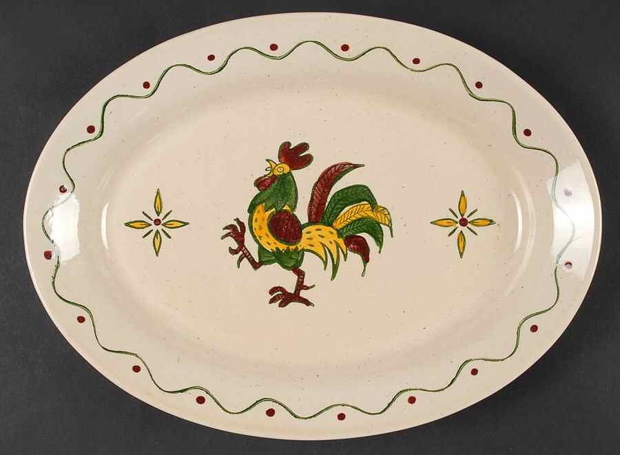 California Provincial 11" Oval Serving Platter by Metlox - Poppytrail - Vernon-1