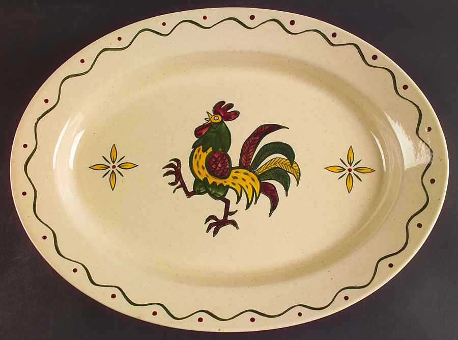 California Provincial 16" Oval Serving Platter by Metlox - Poppytrail - Vernon-1