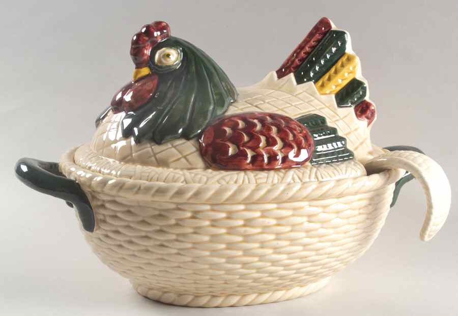 California Provincial Tureen & Lid w/Ladle by Metlox - Poppytrail - Vernon-1