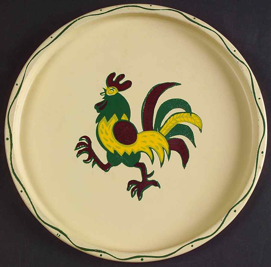 California Provincial 7" Round Metal Tray by Metlox - Poppytrail - Vernon-1