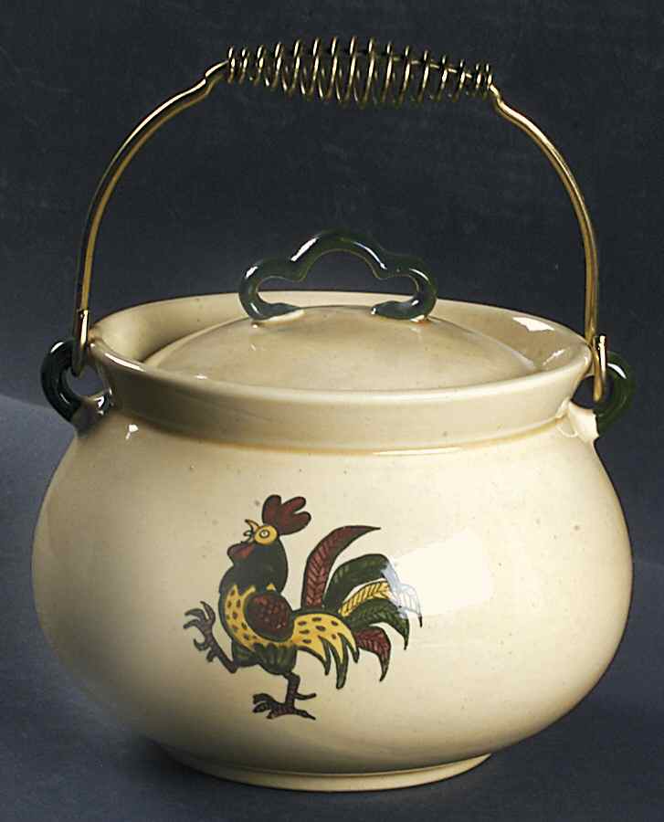 California Provincial Kettle Casserole & Lid w/Metal Handle by Metlox - Poppytrail - Vernon-1