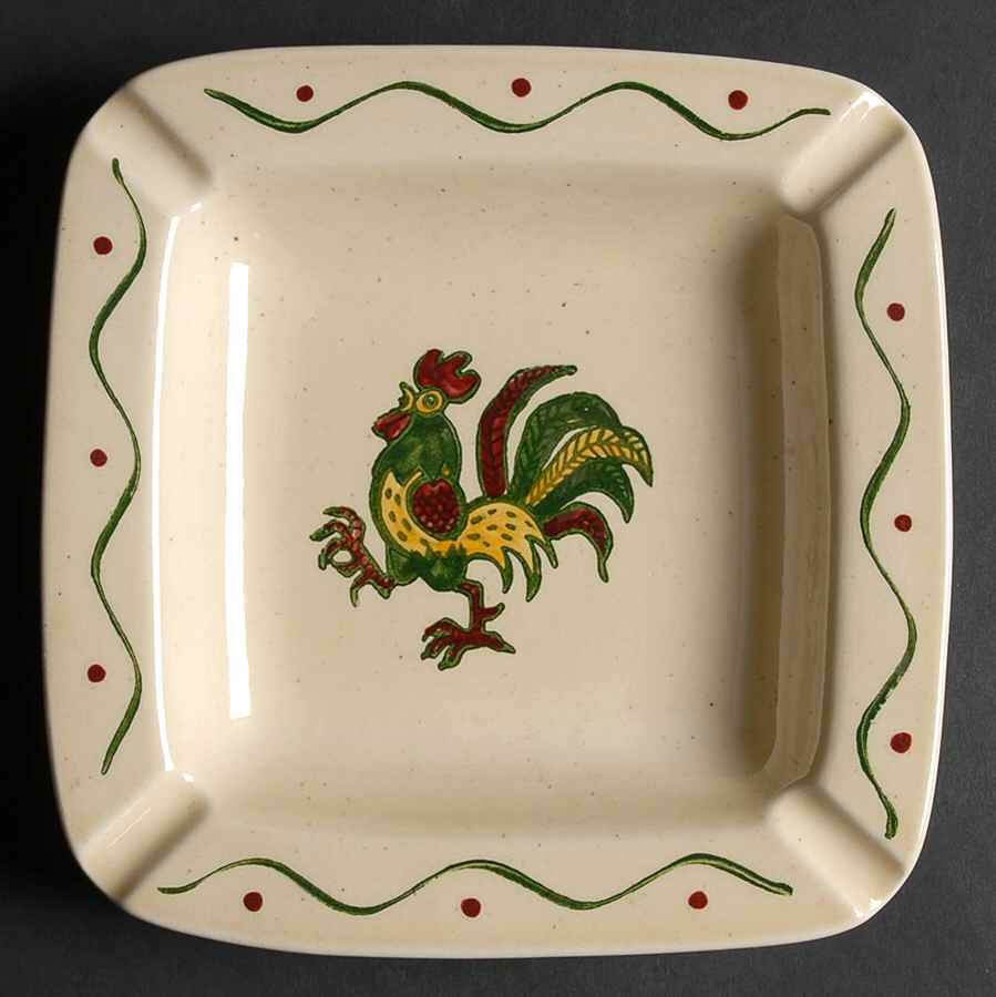 California Provincial 6" Square Ashtray by Metlox - Poppytrail - Vernon-1