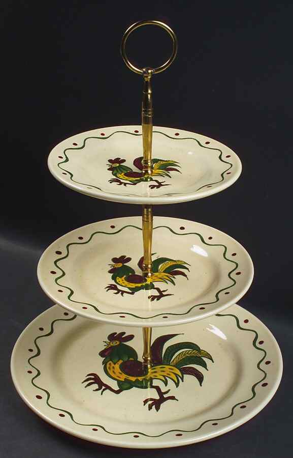 California Provincial 3-Tiered Serving Tray (DP, SP, BB) by Metlox - Poppytrail - Vernon-1