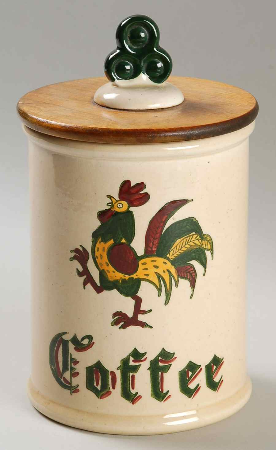 California Provincial Coffee Canister & Wood Lid by Metlox - Poppytrail - Vernon-1