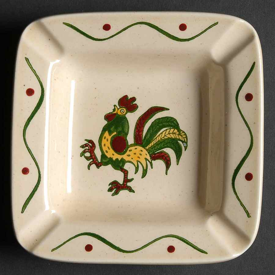 California Provincial 4" Square Ashtray by Metlox - Poppytrail - Vernon-1