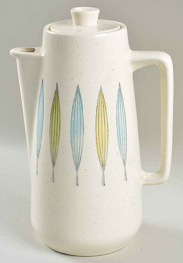 California Palm Coffee Pot & Lid by Metlox - Poppytrail - Vernon-1