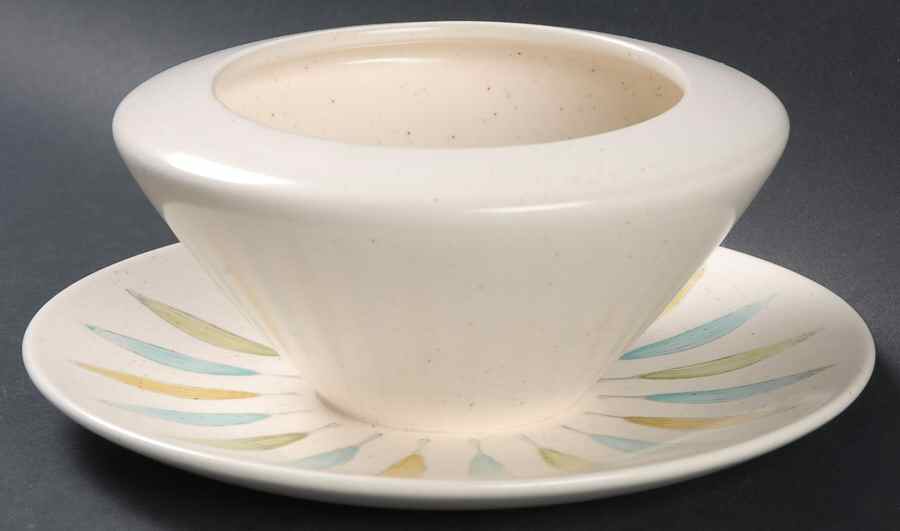 California Palm Gravy Boat with Attached Underplate by Metlox - Poppytrail - Vernon-1