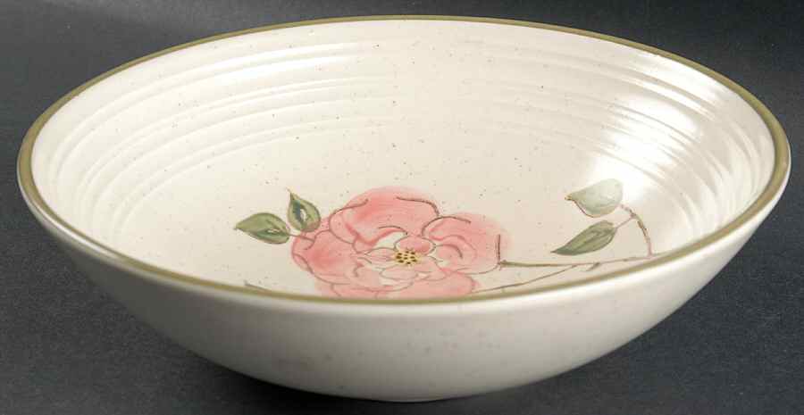 California Rose 9" Round Vegetable Bowl by Metlox - Poppytrail - Vernon-1
