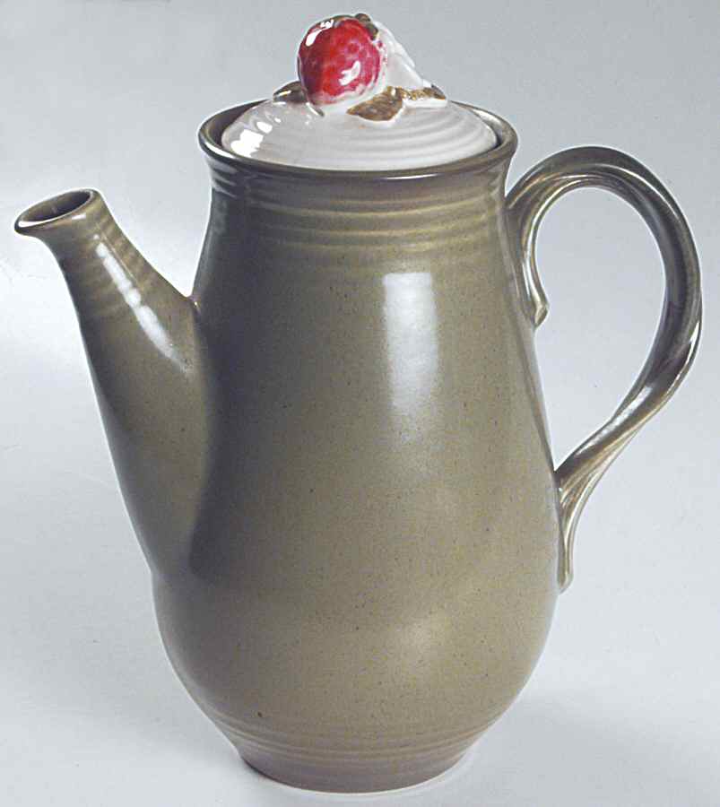 California Strawberry Coffee Pot & Lid by Metlox - Poppytrail - Vernon-1