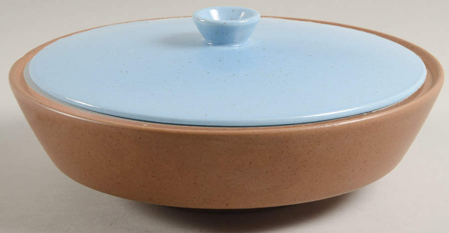 California Tempo Blue Round Covered Vegetable by Metlox - Poppytrail - Vernon-1