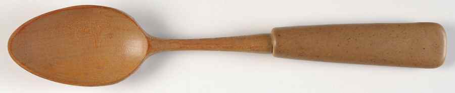 California Tempo Brown Salad Serving Spoon with Wood Bowl by Metlox - Poppytrail - Vernon-1