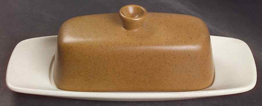 California Tempo Brown 1/4 Lb Covered Butter by Metlox - Poppytrail - Vernon-1