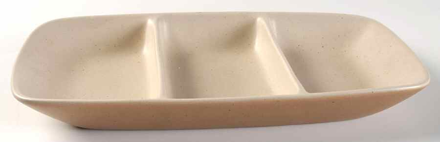 California Tempo Brown 3-Part Rectangular Divided Server by Metlox - Poppytrail - Vernon-1