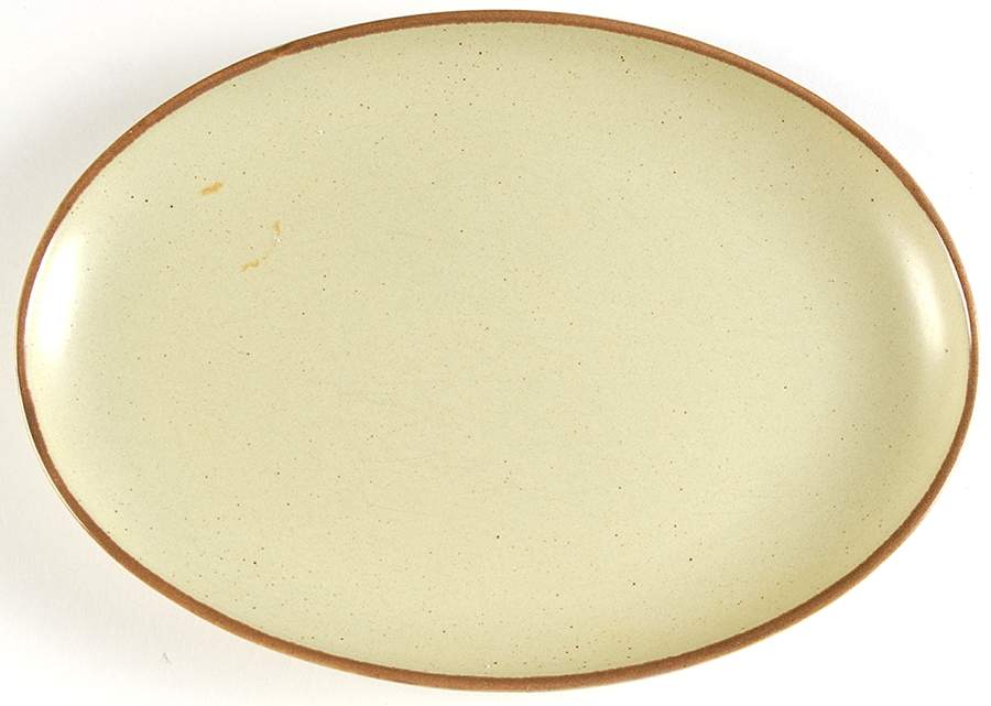 California Tempo Green 11" Oval Serving Platter by Metlox - Poppytrail - Vernon-1