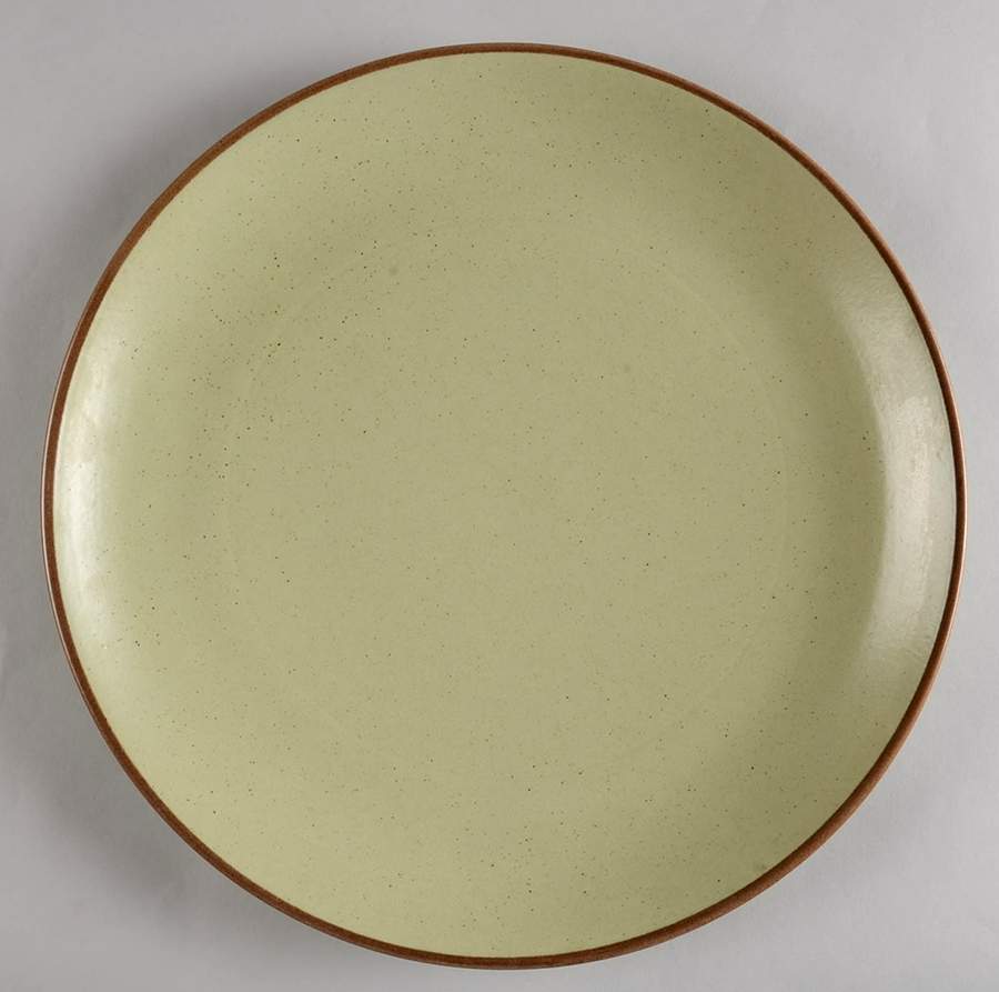 California Tempo Green 13" Chop Plate (Round Platter) by Metlox - Poppytrail - Vernon-1