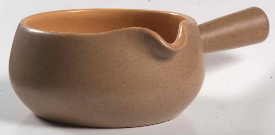 California Tempo Walnut Terra Cotta Open Sauce Boat by Metlox - Poppytrail - Vernon-1
