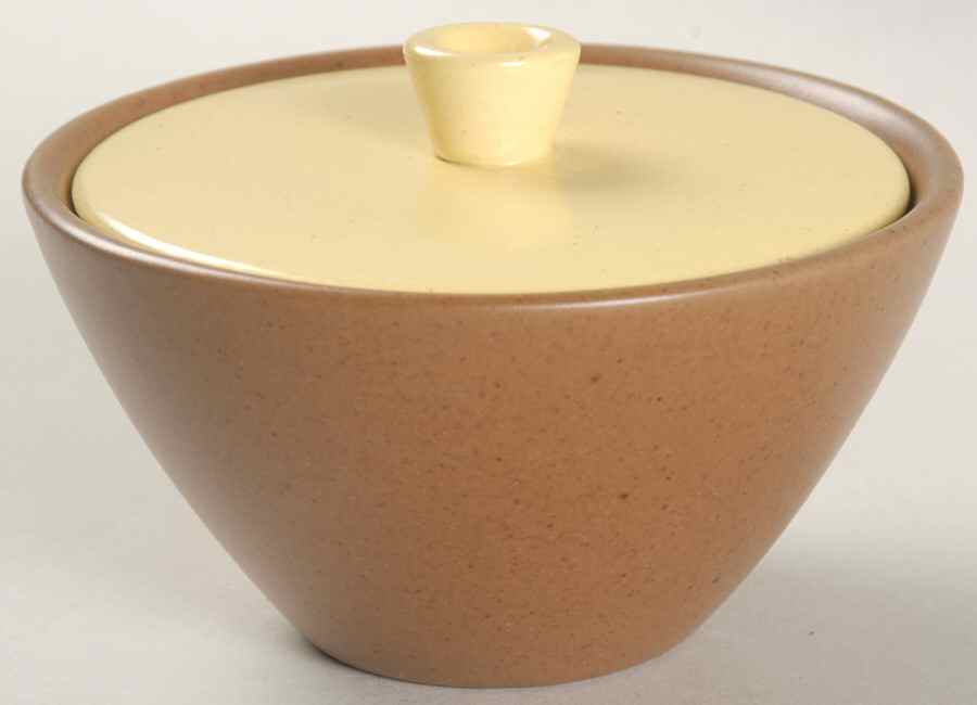 California Tempo Yellow Sugar Bowl & Lid by Metlox - Poppytrail - Vernon-1