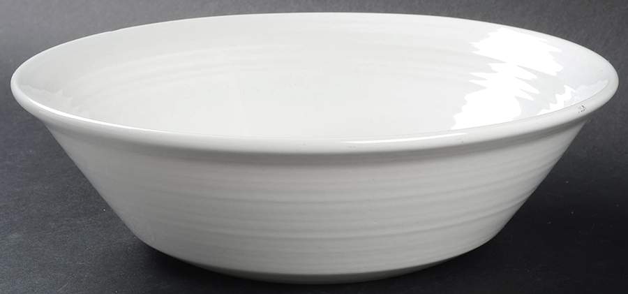 California Whitestone Fashion Plates 9" Round Vegetable Bowl by Metlox - Poppytrail - Vernon-1